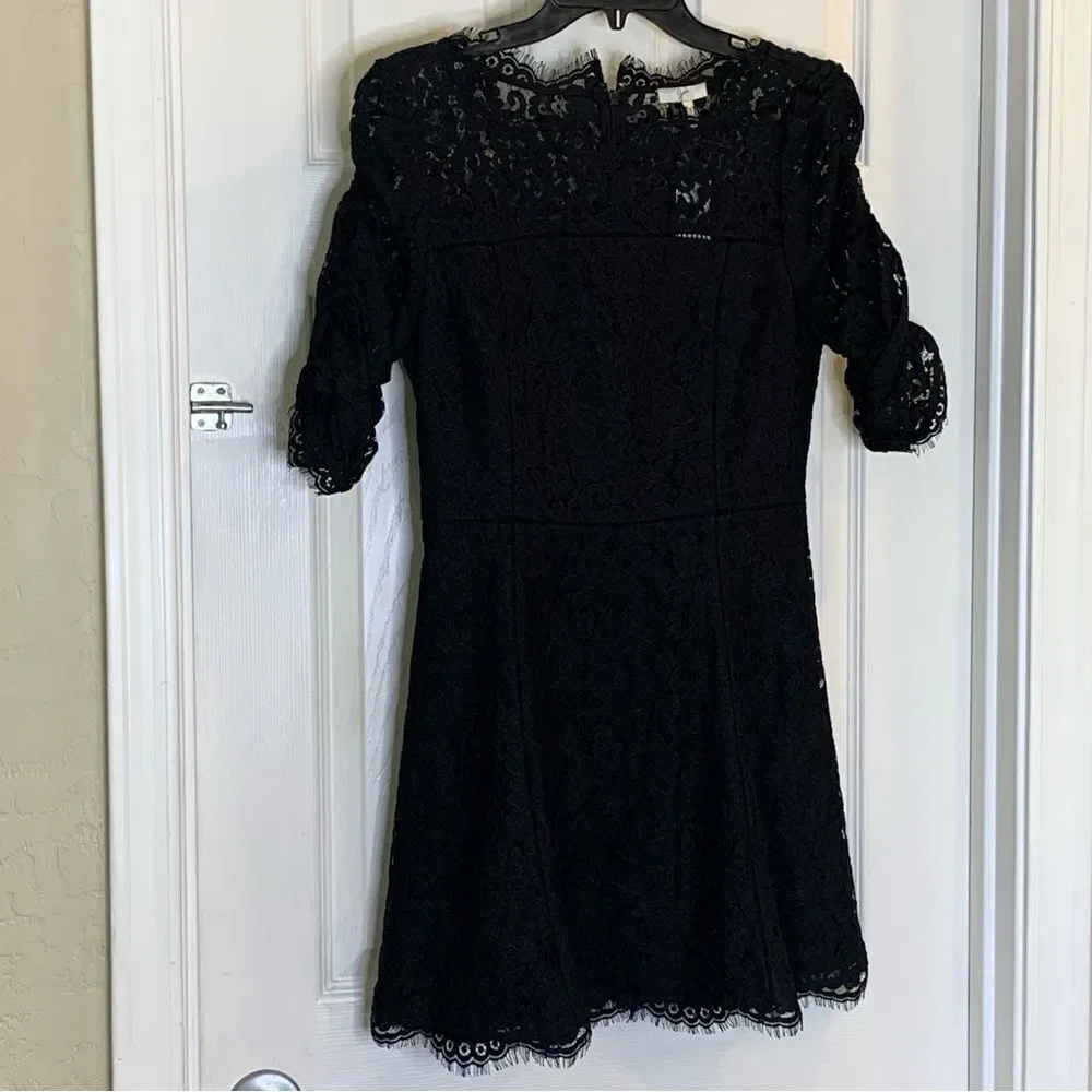 Joie Riya Black Lace Cocktail Dress Size 2